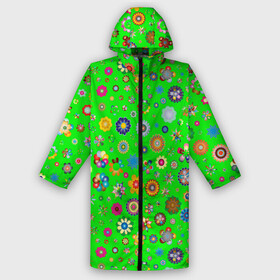 Дождевик унисекс 3D с принтом TEXTURE OF MULTICOLORED FLOWERS в городе Новоалтайск,  |  | зеленый | коричневый | красный | розовый | синий | текстура | цветные