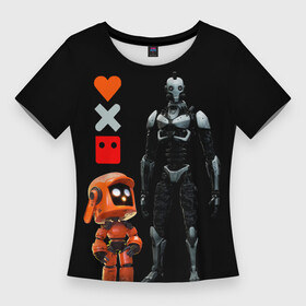 Женская футболка 3D Slim с принтом Любовь Смерть и Роботы Love Death and Robots в городе Новоалтайск,  |  | love death + robots | love death and robots | three robots | три робота