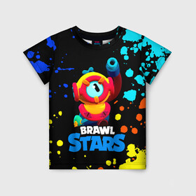 Детская футболка 3D с принтом Отис Otis Brawl Stars в городе Новоалтайск, 100% гипоаллергенный полиэфир | прямой крой, круглый вырез горловины, длина до линии бедер, чуть спущенное плечо, ткань немного тянется | brawl stars | faraotis | otis | otis brawl stars | бравл старс | отис | отис бравл старс | фараотис