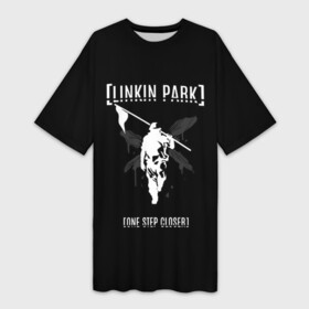 Платье-футболка 3D с принтом Linkin Park One step closer в городе Новоалтайск,  |  | linkin park | альтернативный рок | линкин парк | лого | логотип | метал | ню метал | поп | поп рок | рок | рок группа | рэп метал | электроник рок