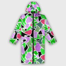 Дождевик унисекс 3D с принтом Abstract pattern green pink spots в городе Новоалтайск,  |  | Тематика изображения на принте: abstract pattern | pattern | spots | абстрактный узор | зеленый | пятна | розовый