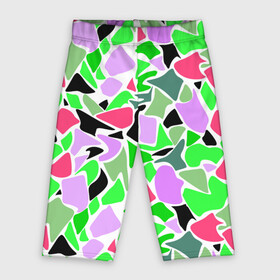 Велосипедки 3D с принтом Abstract pattern green pink spots в городе Новоалтайск,  |  | abstract pattern | pattern | spots | абстрактный узор | зеленый | пятна | розовый
