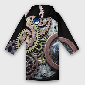 Дождевик унисекс 3D с принтом Mechanism of gears in Steampunk style в городе Новоалтайск,  |  | Тематика изображения на принте: fashion | gears | mechanism | metal | steampunk | style | металл | механизм | мода | стиль | стимпанк | шестерёнки