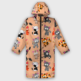 Дождевик унисекс 3D с принтом NAUGHTY KITTENS в городе Новоалтайск,  |  | adorable | black | cute | funny | meow | paw | pets | striped | white | белый | домашние животные | забавный | котята | лапа | милый | мяу | очаровательные | полосатый | черный