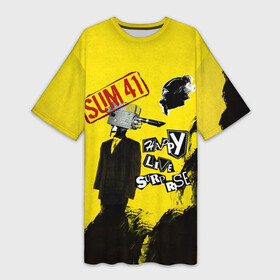 Платье-футболка 3D с принтом Go Chuck Yourself Happy Live Surprise  Sum 41 в городе Новоалтайск,  |  | deryck whibley | sum 41 | группа | дерик уибли | музыка | панк | панк рок | песни | рок | рок группа | сам 41 | сам фоти уан | сам фоти уансам | сам41 | сум 41 | сум41