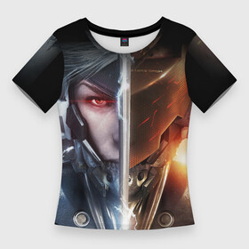 Женская футболка 3D Slim с принтом METAL GEAR RISING  САМУРАЙ в городе Новоалтайск,  |  | art | character | fantasy | game | graphics | man | metal gear | metal gear rising | metal gear rising revengeance | арт | графика | игра | персонаж | фантастика | человек