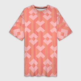 Платье-футболка 3D Геометрический узор розового цвета geometric pink color: в городе Новоалтайск, | | geometric | geometric pattern | pink color | геометрическая графика | геометрический | геометрический рисунок | розовый цвет | узор геометрический