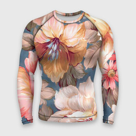 Мужской рашгард 3D с принтом рисунок цветов в городе Новоалтайск,  |  | blue | bud | buds | canvas | drawing | flowers | oil | paint | painting | picture | plants | sky blue | spring | strokes | summer | бутон | бутоны | весна | живопись | картина | краска | лето | листья | мазки | масло | небесный | растения | рису