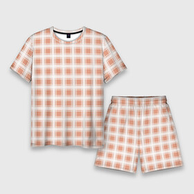 Мужской костюм с шортами 3D с принтом Light beige plaid fashionable checkered pattern в городе Новоалтайск,  |  | beige | checkered pattern | light beige | plaid | бежевая клетка | в клетку | клетчатый узор | шотландка