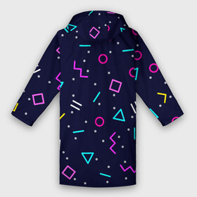 Дождевик унисекс 3D с принтом Neon geometric shapes в городе Новоалтайск,  |  | abstract | blue | circles | colorful | graphic | minimalism | pattern | retro | squares | te | triangle | vector | абстрактный | белый | вектор | графический | квадраты | красочный | круги | линии | минимализм | ретро | розовый | синий | текстура