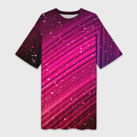 Платье-футболка 3D с принтом Cosmic Radiance в городе Новоалтайск,  |  | abstraction | black | bright | celestial | constellation | energy | galaxy | luminous | neo | sky | stars | surreal | universe | абстракция | вселенная | галактика | звезды | небесный | небо | неон | светящийся | созвездие | сюрреалистичный | черный | эне