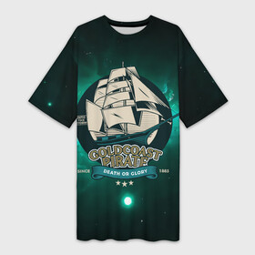Платье-футболка 3D Gold coast pirate  корабль: в городе Новоалтайск,  |  | корабль | море | пират | пиратский | пиратский корабль