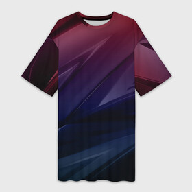 Платье-футболка 3D с принтом Geometry violet dark в городе Новоалтайск,  |  | 3d | 3д | black | red | texture | геометрия | красно синее | синий | текстуры | фигуры | фиолетовый | черно фиолетовый | черный