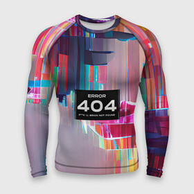 Мужской рашгард 3D с принтом Error 404 glitches в городе Новоалтайск,  |  | 404 | abstraction | bright | bugs | computer | error | glitches | hitech | interference | lines | multicoloured | tech | technology | абстракция | айтишник | баги | глитчи | глюки | компьютер | ошибка | полосы | помехи | разноцветный | слова | текст | тех