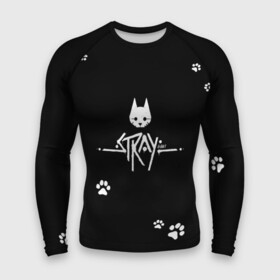 Мужской рашгард 3D с принтом Stray Лапки в городе Новоалтайск,  |  | cyberpunk | steam | stray | игра | квест | киберпанк | кот | котик | лапки | стрей | стрэй