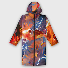 Дождевик унисекс 3D с принтом Fire thunder в городе Новоалтайск,  |  | abstraction | art | blue | bright | fire | lightnings | multicoloured | red | thunder | абстракция | арт | буря | гром | красный | молния | огонь | пламя | разноцветный | синий | стихия | яркий