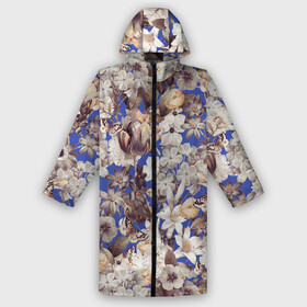 Дождевик унисекс 3D с принтом Цветы Синего Сада в городе Новоалтайск,  |  | blue | flowers | summer | букет | лето | природа | растение | сад | садоводство | синий | флора | цветы