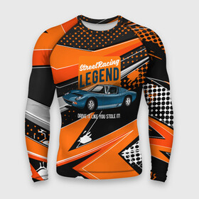 Мужской рашгард 3D с принтом Street racing Legend retro в городе Новоалтайск,  |  | street racing | автомобиль | гонки | гоночное авто | легенда | стрит рейсинг