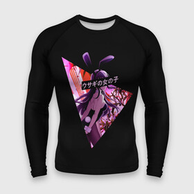 Мужской рашгард 3D с принтом Bunny Girl в городе Новоалтайск,  |  | bunny | costume | ears | girl | hieroglyphs | rabbit | waifu | вайфу | девушка | зайка | иероглифы | костюм | кролик | уши | ушки