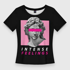 Женская футболка 3D Slim с принтом Intense Feelings в городе Новоалтайск,  |  | aesthetics | antique | feelings | glitch | greece | intense | sculpture | troy | античная | античность | глитч | греция | сильные | скульптура | троя | чувства | эстетика