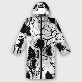 Дождевик унисекс 3D с принтом Пасти акул  паттерн в городе Новоалтайск,  |  | fin | jaw | pattern | shark | teeth | акула | зубы | пасть | паттерн | плавник