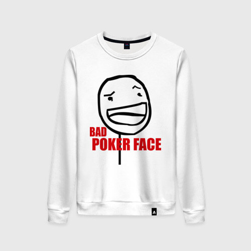 Женский свитшот хлопок bad poker face фото