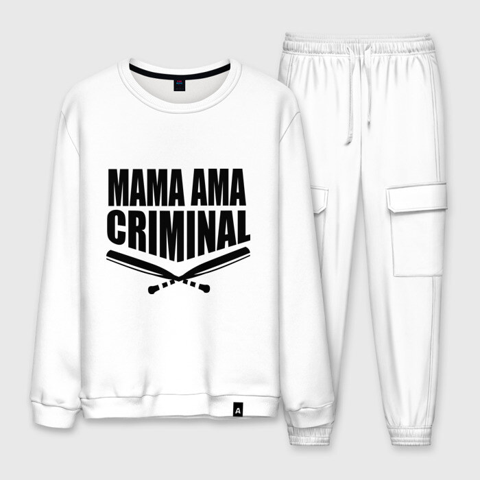 Мужской костюм хлопок Mama ama criminal фото