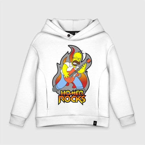Детское худи Oversize хлопок Homer Rocks фото