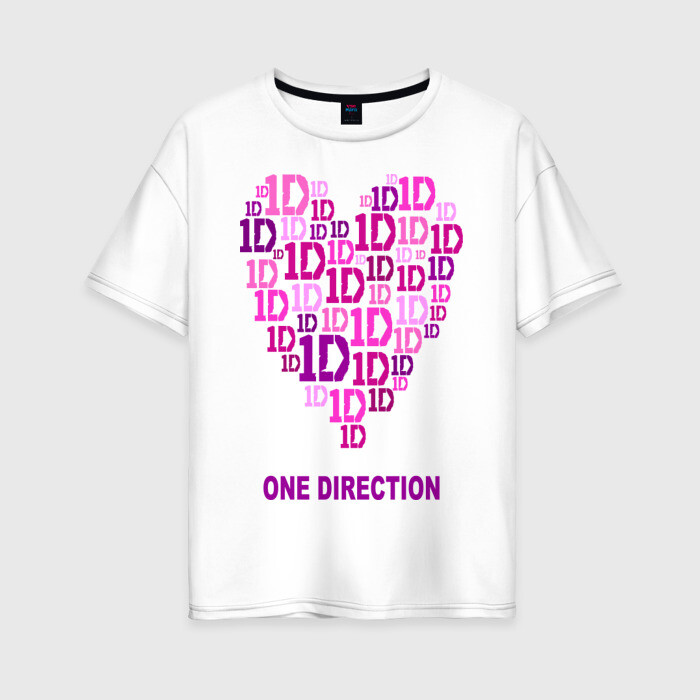 Женская футболка хлопок Oversize I love one direction фото