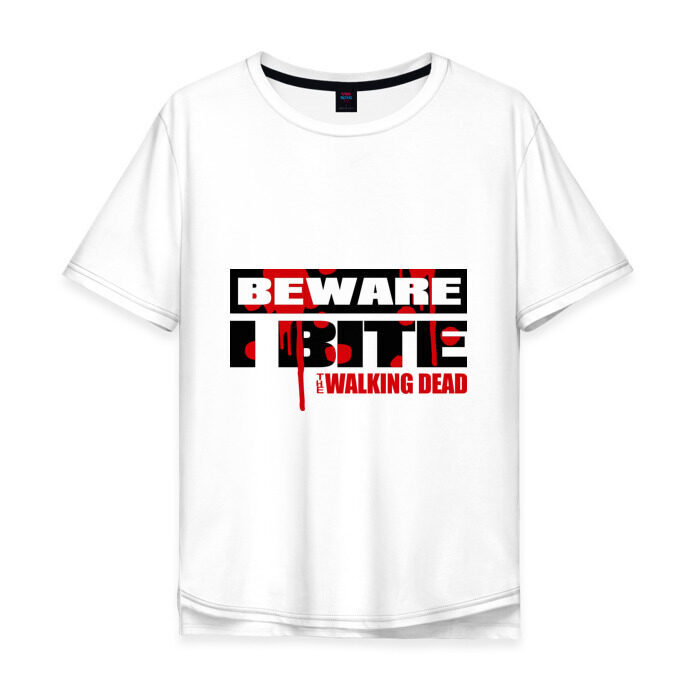Мужская футболка хлопок Oversize Beware i bite фото