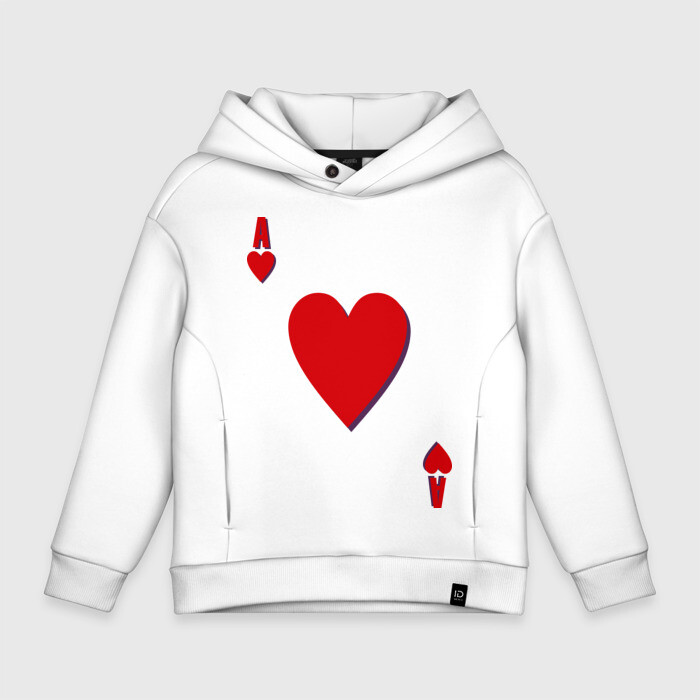 Детское худи Oversize хлопок Червовый туз фото