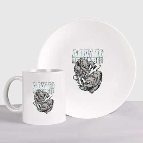 Набор: тарелка + кружка A Day To Remember фото