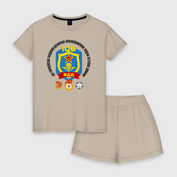 Женская пижама с шортиками хлопок 106 ВДД ВДВ фото