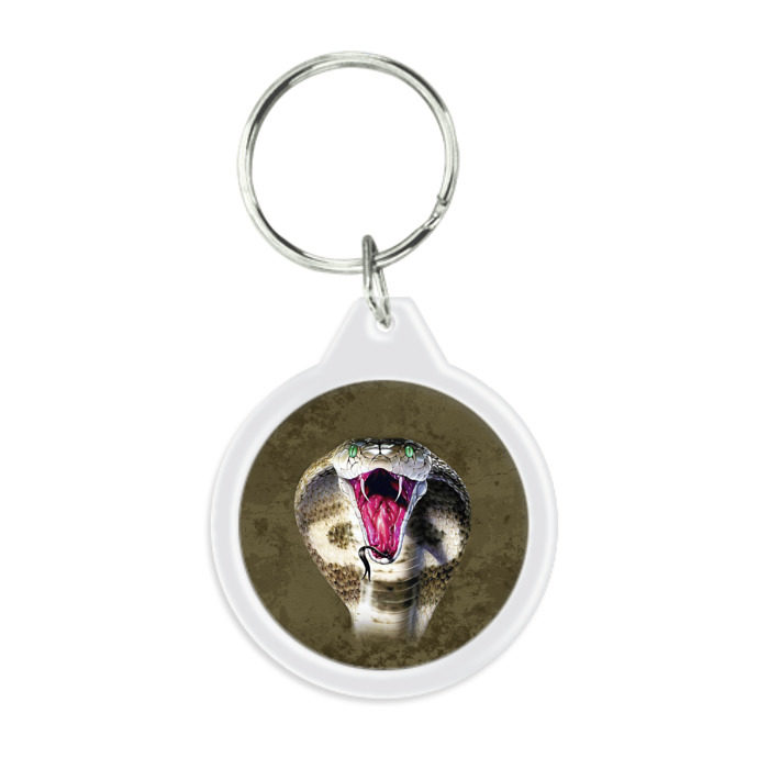 Брелок круглый Кобра фото