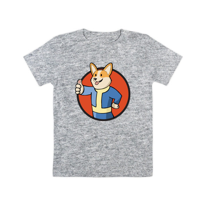 Детская футболка хлопок Fallout 4 - Corgi Wasteland фото