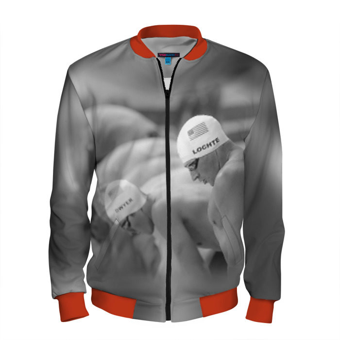 Мужской бомбер 3D Пловцы фото