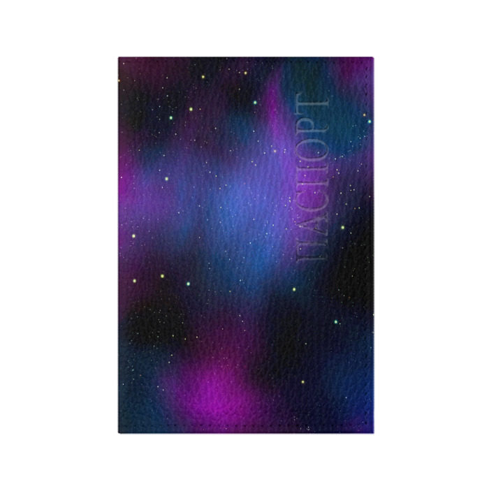 Обложка для паспорта матовая кожа Вселенная фото