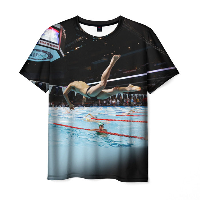 Мужская футболка 3D Пловец фото