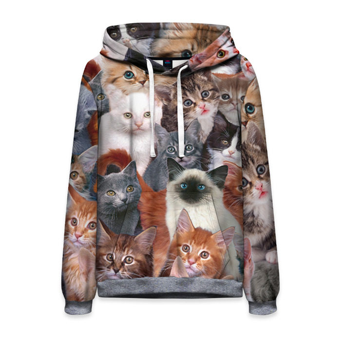 Мужская толстовка 3D Котики фото