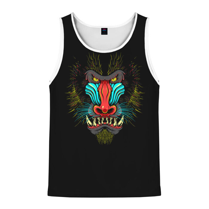 Мужская майка 3D Бабуин фото