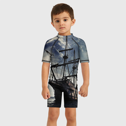 Детский купальный костюм 3D Корабль фото