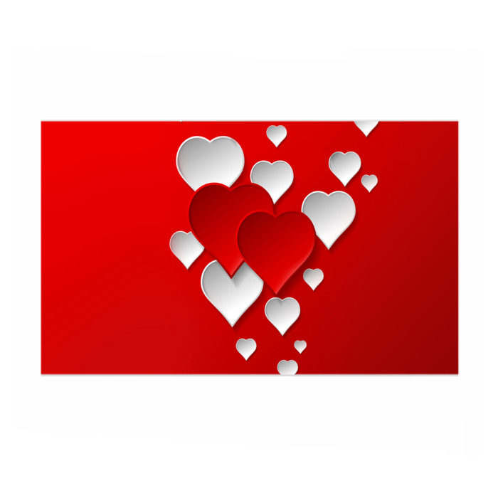 Бумага для упаковки 3D Сердца фото