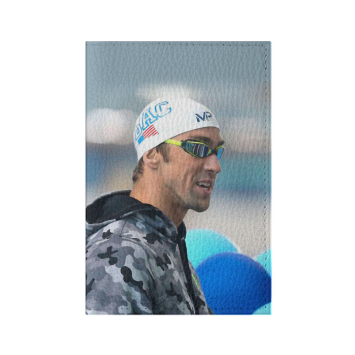 Обложка для паспорта матовая кожа Swimmer фото