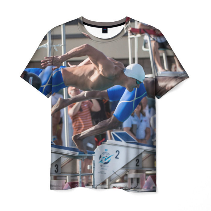 Мужская футболка 3D Swimmer фото