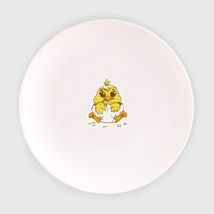Тарелка 3D Цыпленок  фото