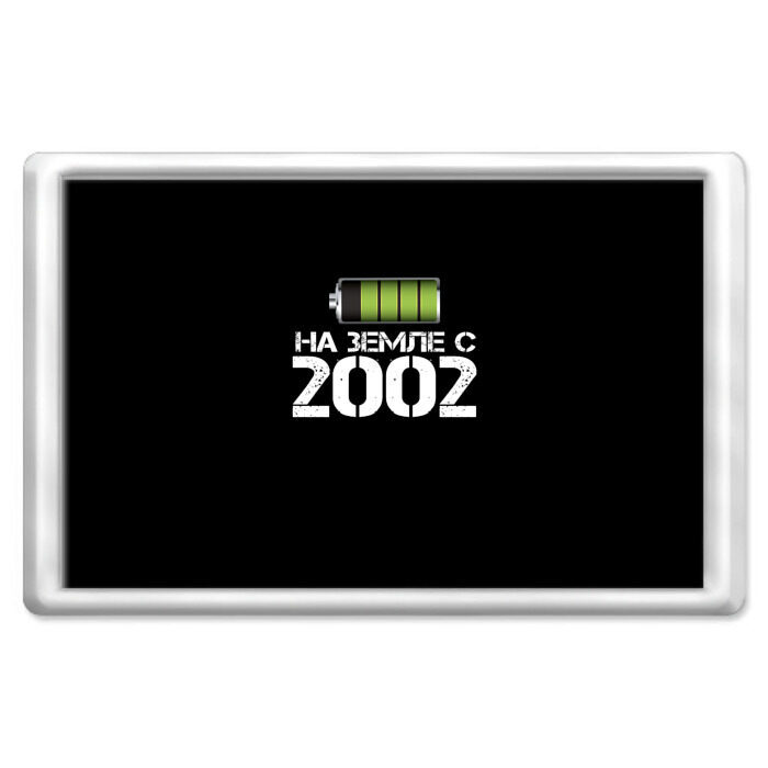 Магнит 45*70 На земле с 2002 фото