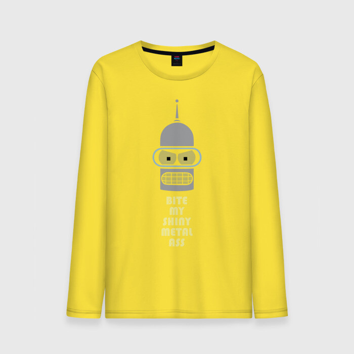 Мужской лонгслив хлопок Bite my ass фото