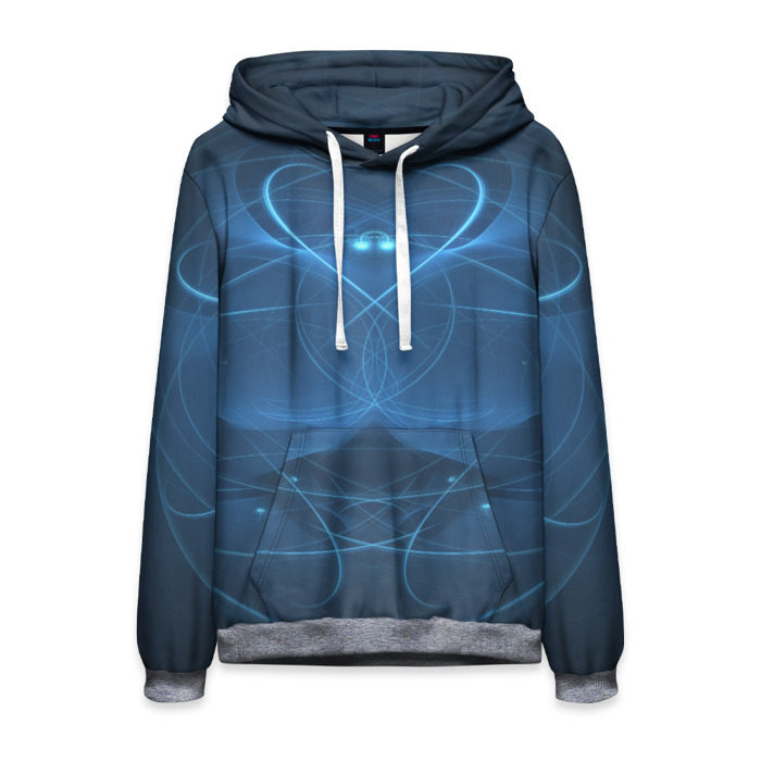 Мужская толстовка 3D Blue fractal фото