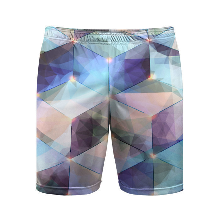 Мужские шорты 3D спортивные Световые грани фото