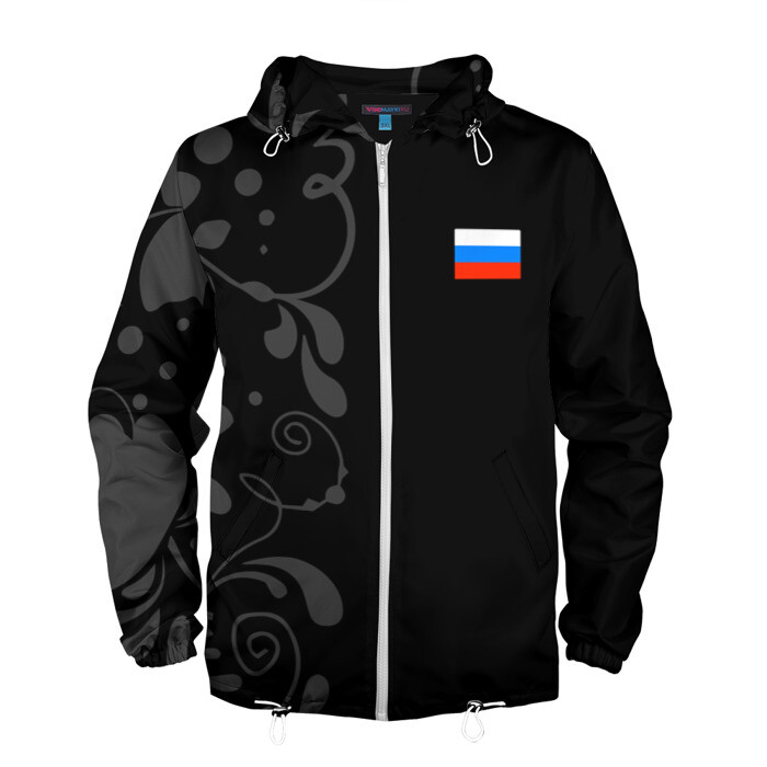 Мужская ветровка 3D Russia - Black collection фото